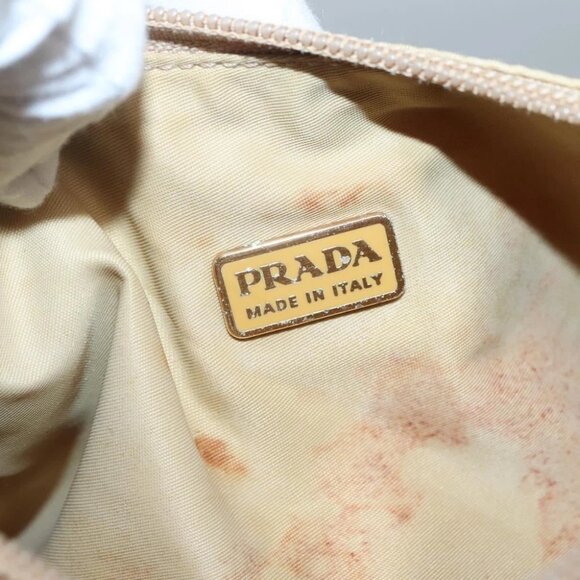 PRADA Accessory Pouch Nylon Beig - Picture 13 of 15